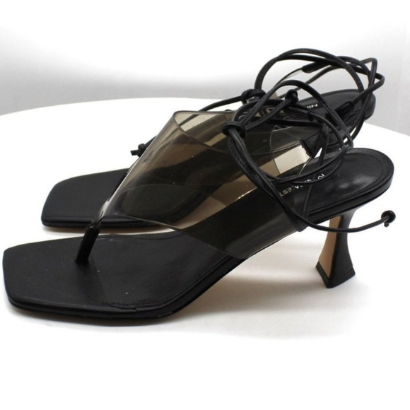 Nine West Popi Ankle Wrap Heeled Sandal, 10, Black - Picture 3 of 10